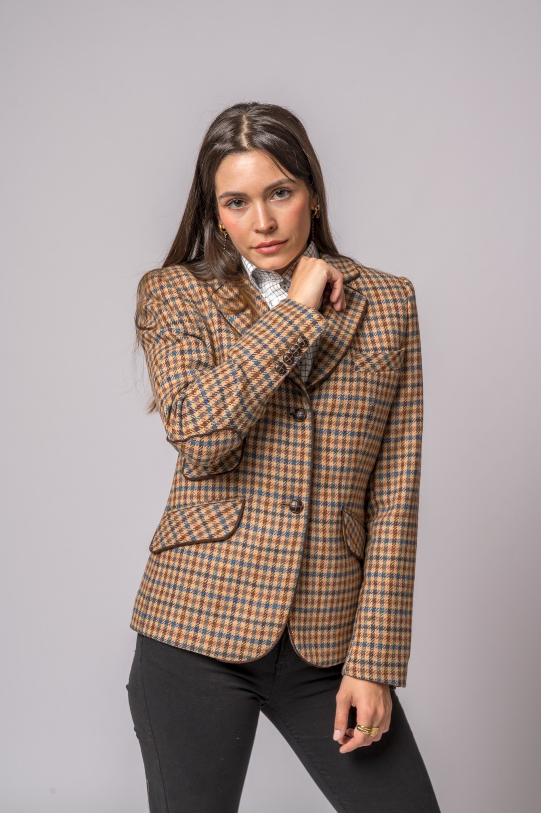 VESTE EN LAINE PIED-DE-POULE