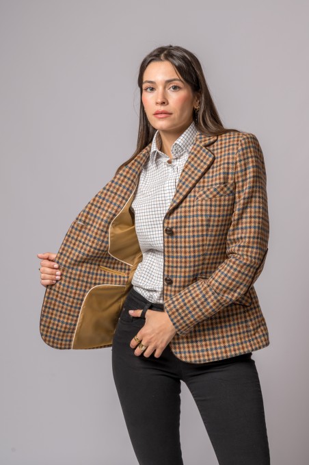 VESTE EN LAINE PIED-DE-POULE