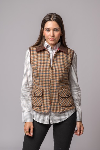 GILET IN LANA PIED-DE-POULE