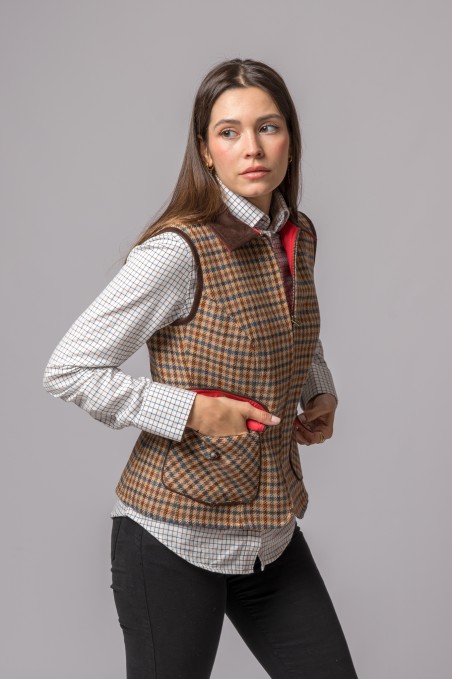 CHALECO LANA PATA DE GALLO
