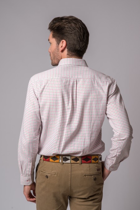 CAMICIA A QUADRI VERDE E ROSA