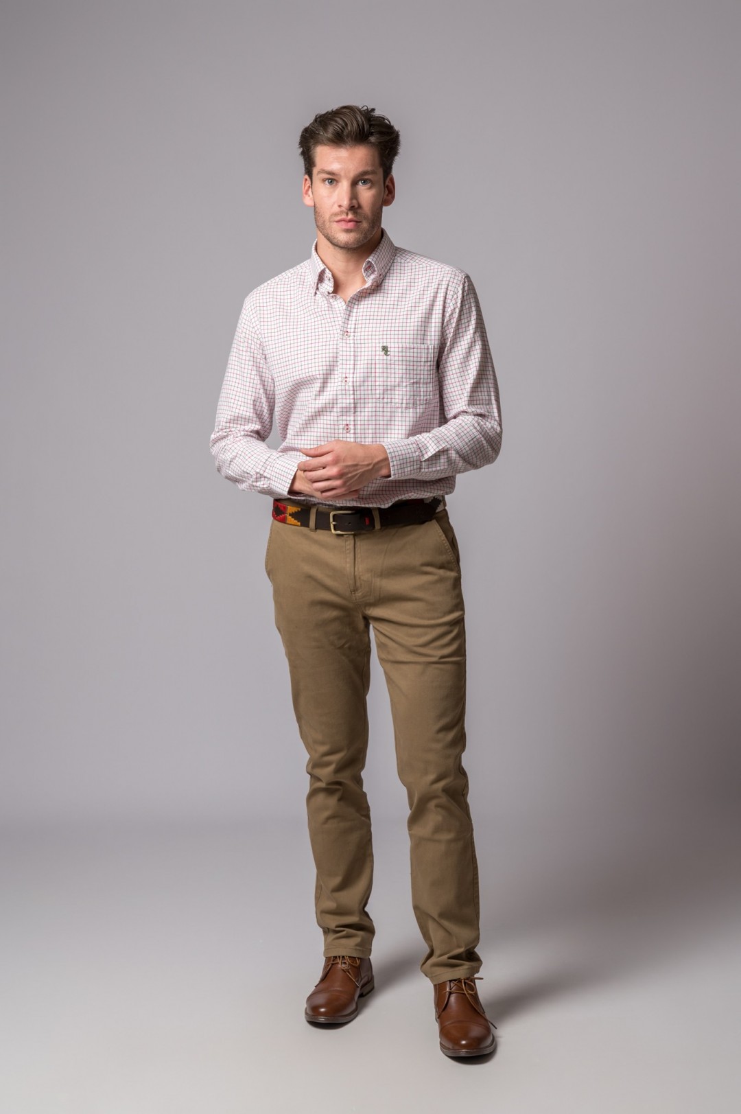 CAMISA XADREZ VERDE E ROSA