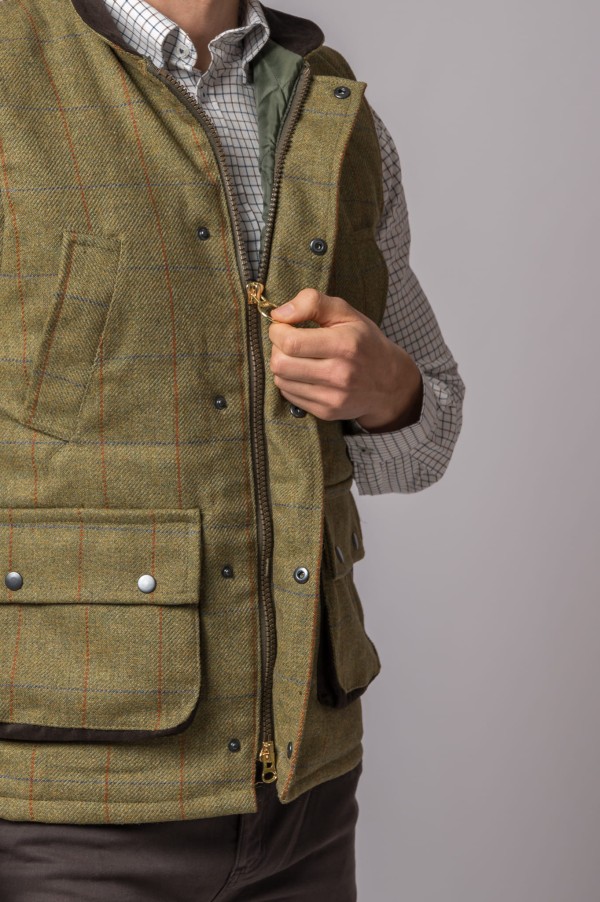 TWEED FOREST GREEN VEST 2