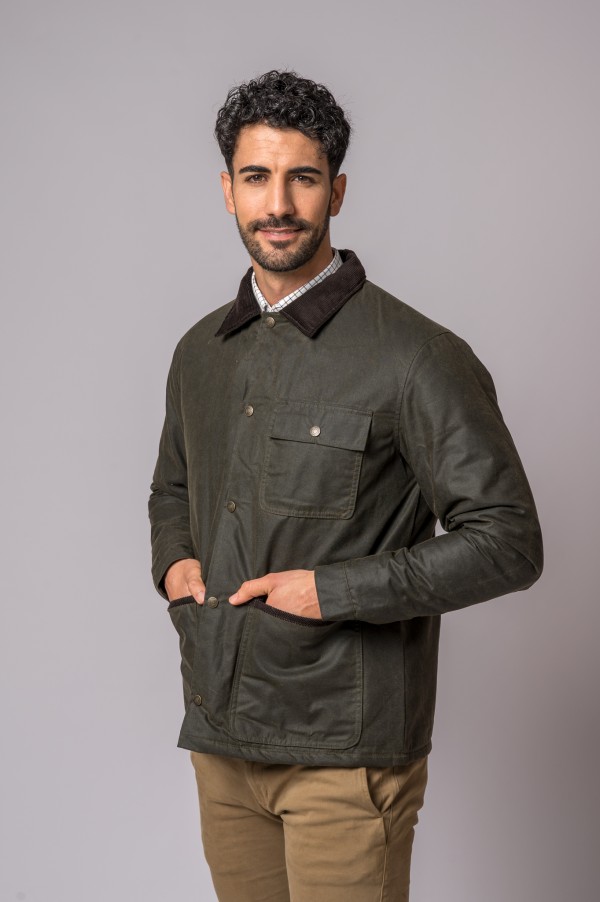 CHAQUETA ENCERADA PATRICK VERDE