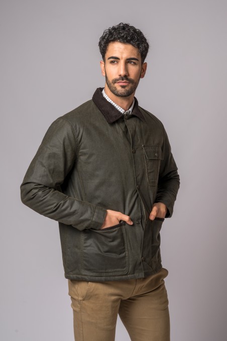 CHAQUETA ENCERADA PATRICK VERDE