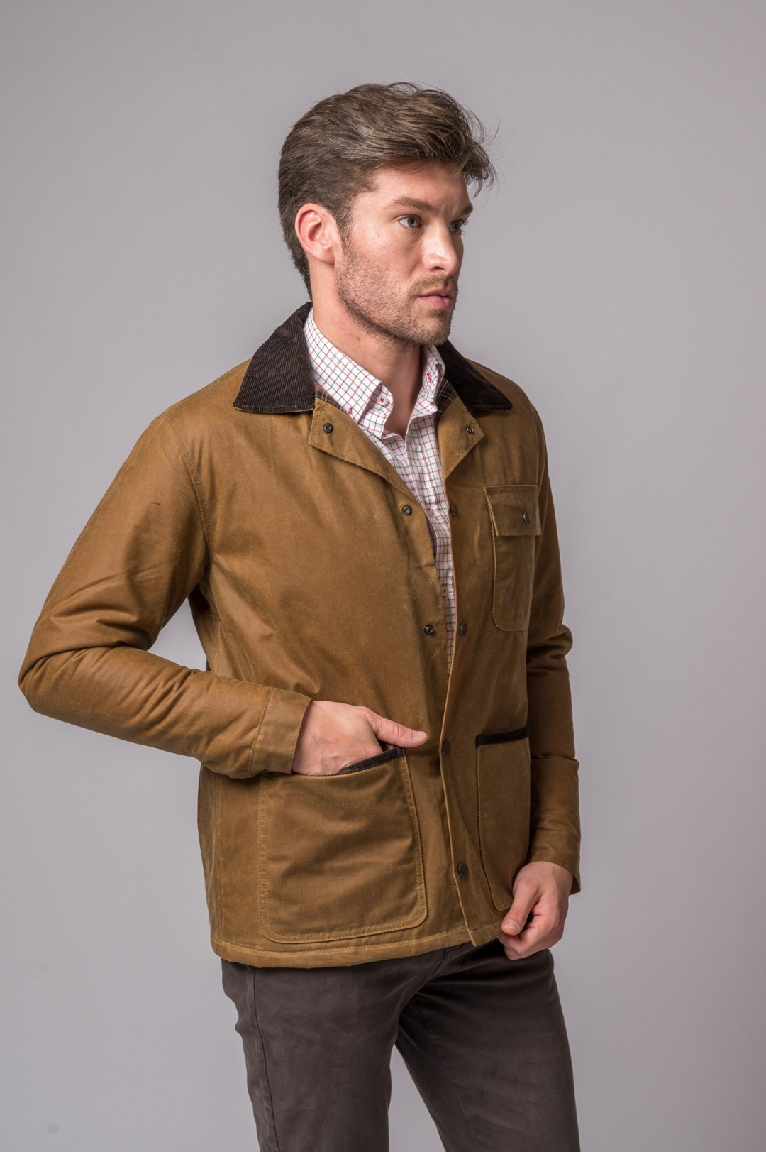 CHAQUETA ENCERADA PATRICK CAMEL