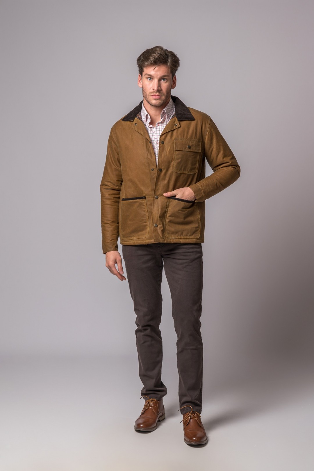 CHAQUETA ENCERADA PATRICK CAMEL