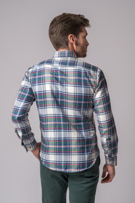 CAMISA CUADROS AZUL Y VERDE