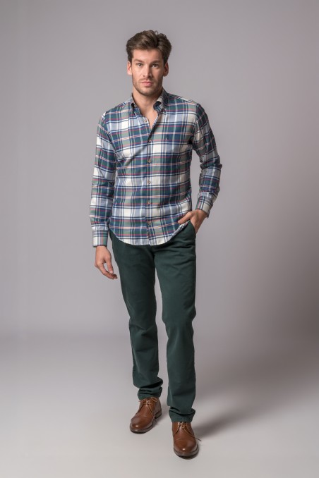 CAMICIA A QUADRI BLU E VERDI