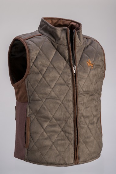 GILET DA RAGAZZA IN PELLE SCAMOSCIATA VERDE