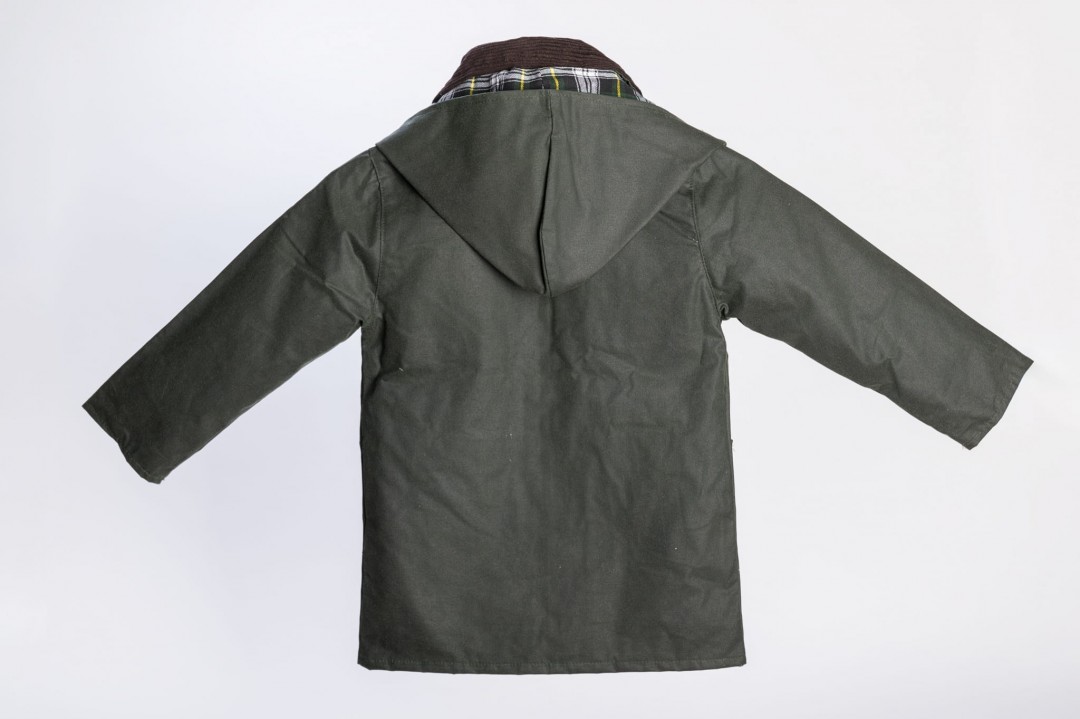 BURLEY JUNIOR GREEN WAXED JACKET FOR BOYS