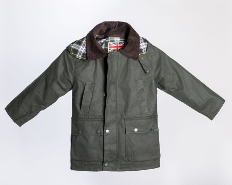 CHAQUETA ENCERADA NIÑO BURLEY JUNIOR VERDE