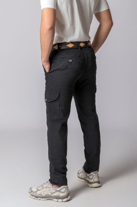 PANTALONI CARGO NERI