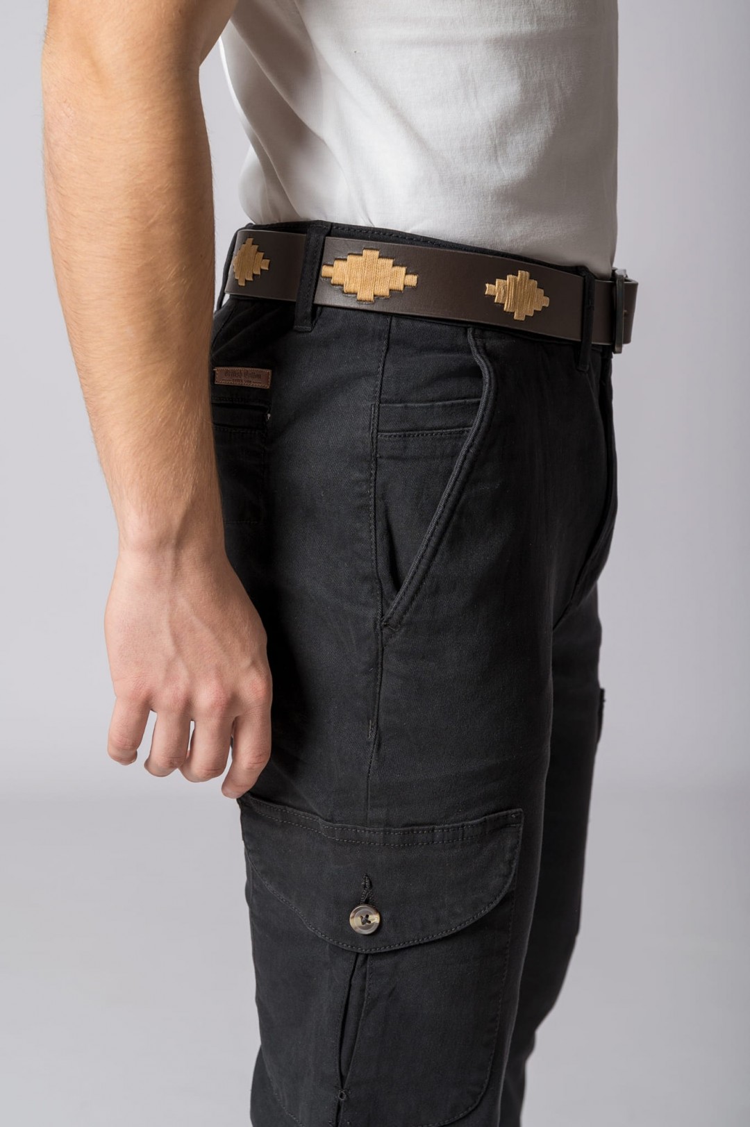 PANTALONI CARGO NERI