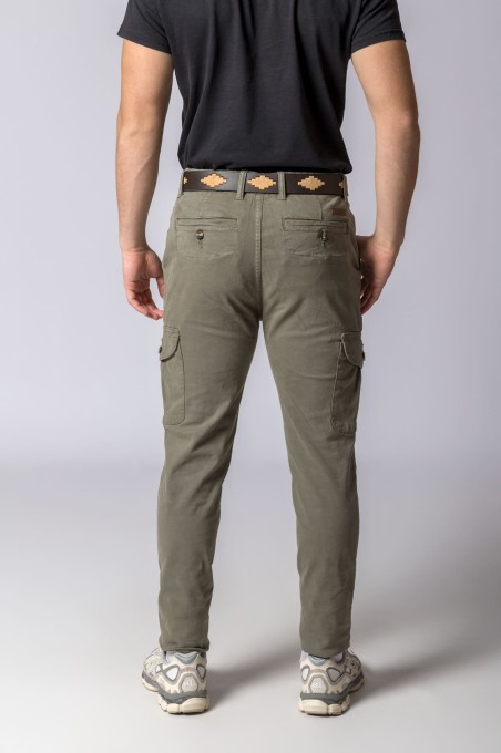 PANTALON CARGO VERT