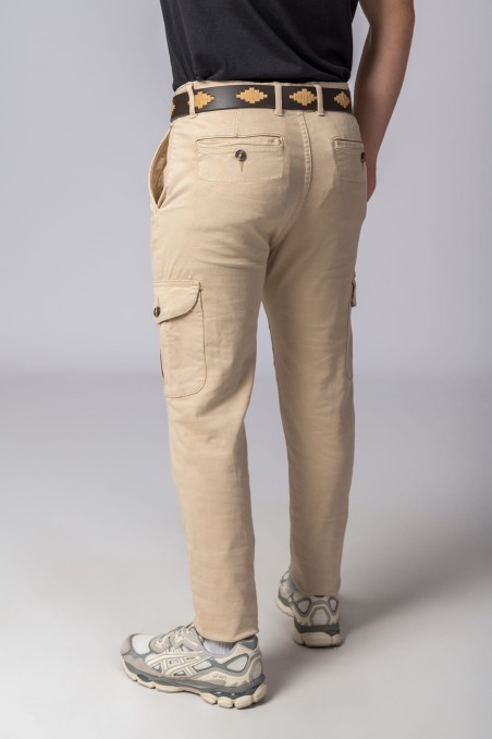 PANTALONI CARGO BEIGE