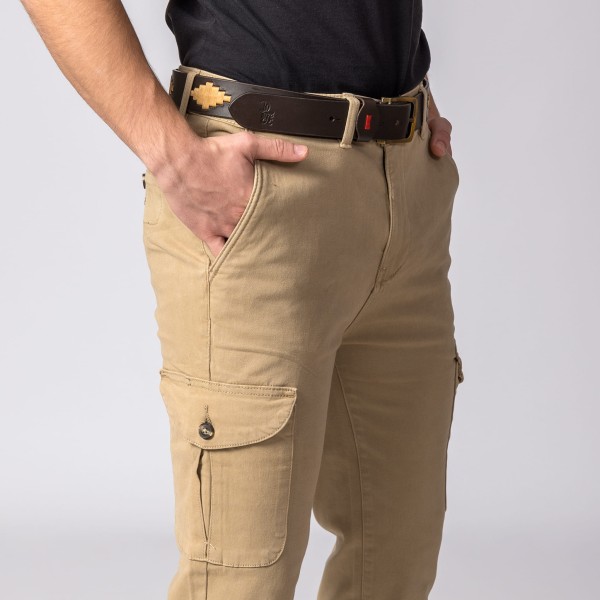 PANTALONI CARGO CAMMELLO