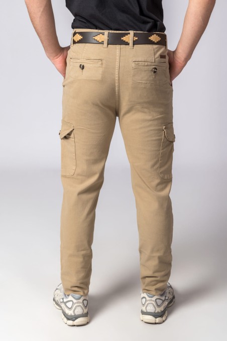 PANTALONI CARGO CAMMELLO