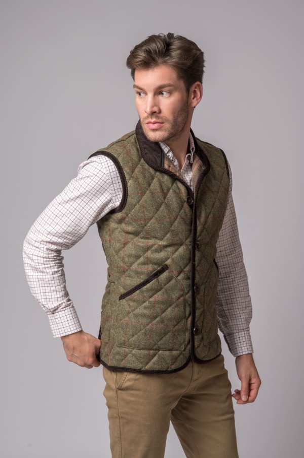 GILET IN TWEED VERDE 2