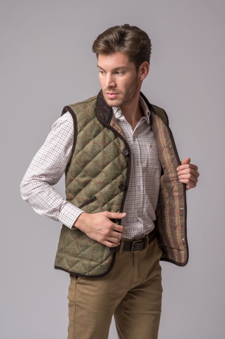 COLETE DE TWEED VERDE