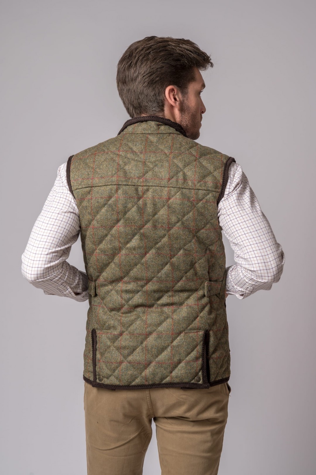 CHALECO TWEED VERDE