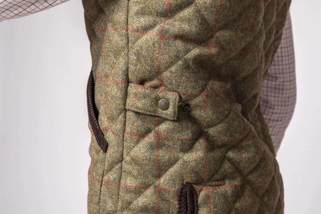 GILET EN TWEED VERT