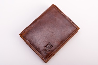 PORTAFOGLIO PORTA CARTE DI CREDITO IN PELLE BC NOCCIOLA