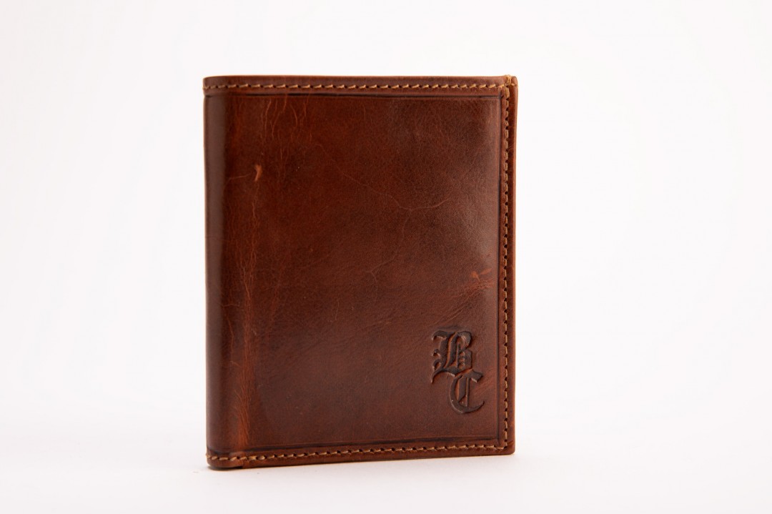 LEATHER CARD HOLDER WALLET BC HAZELNUT