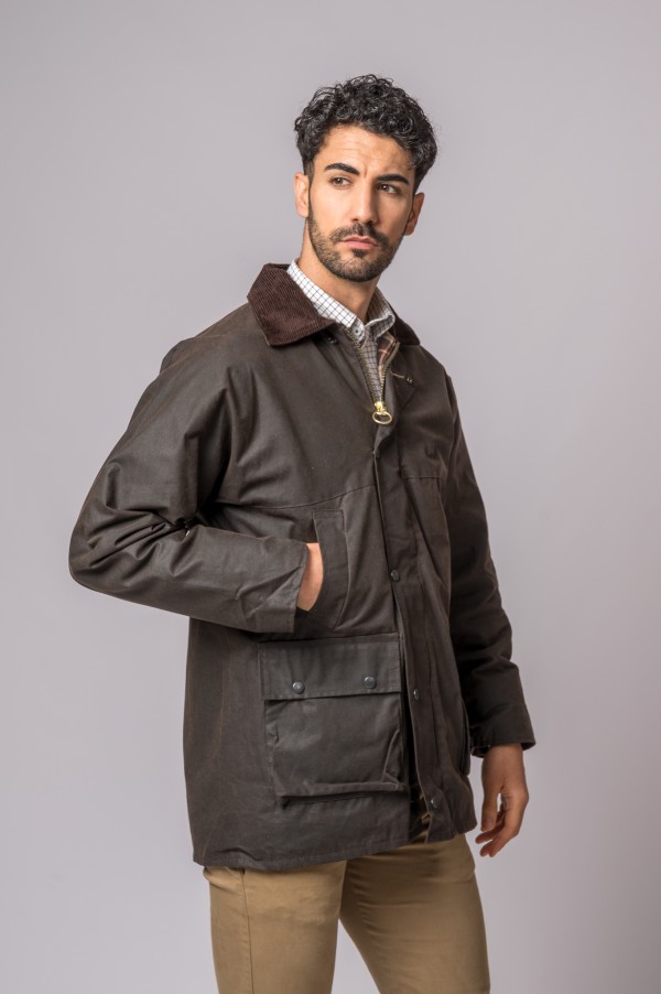 Giacca Exeter in cera marrone
