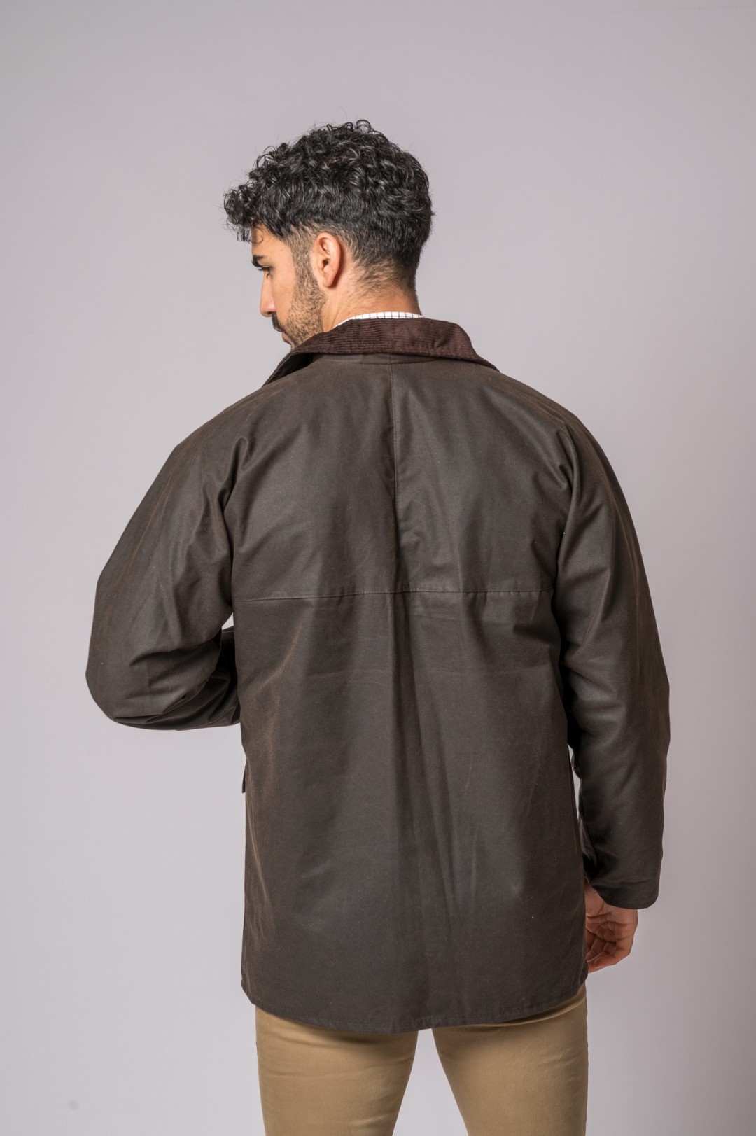 Giacca Exeter in cera marrone