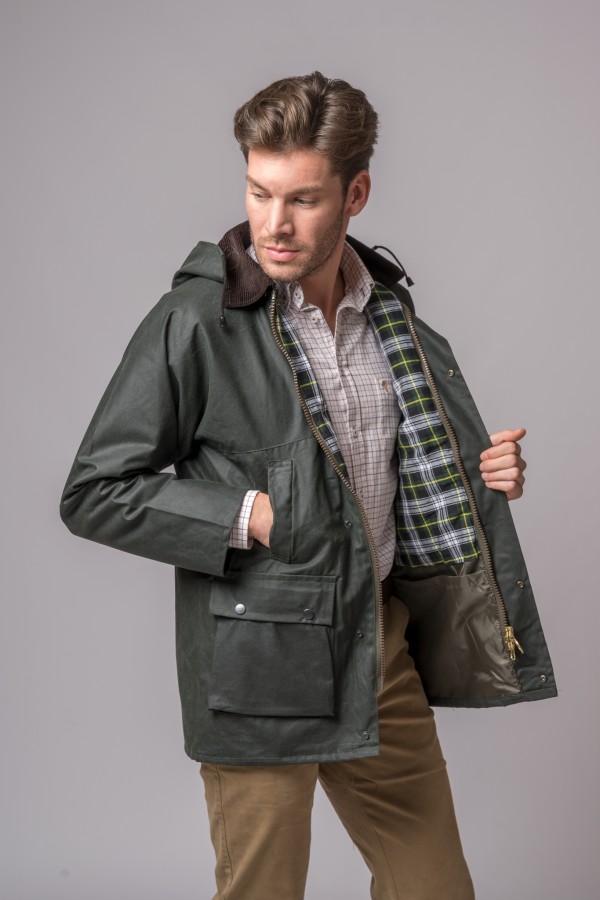 Chaqueta Encerada Exeter Verde 2