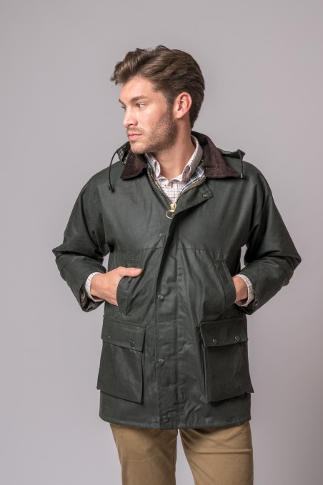 Chaqueta Encerada Exeter Verde