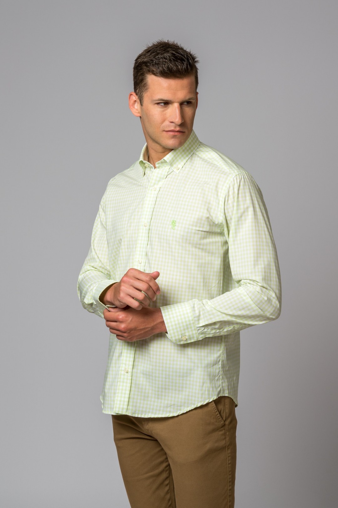 CAMISA CUADROS VERDE LIMA