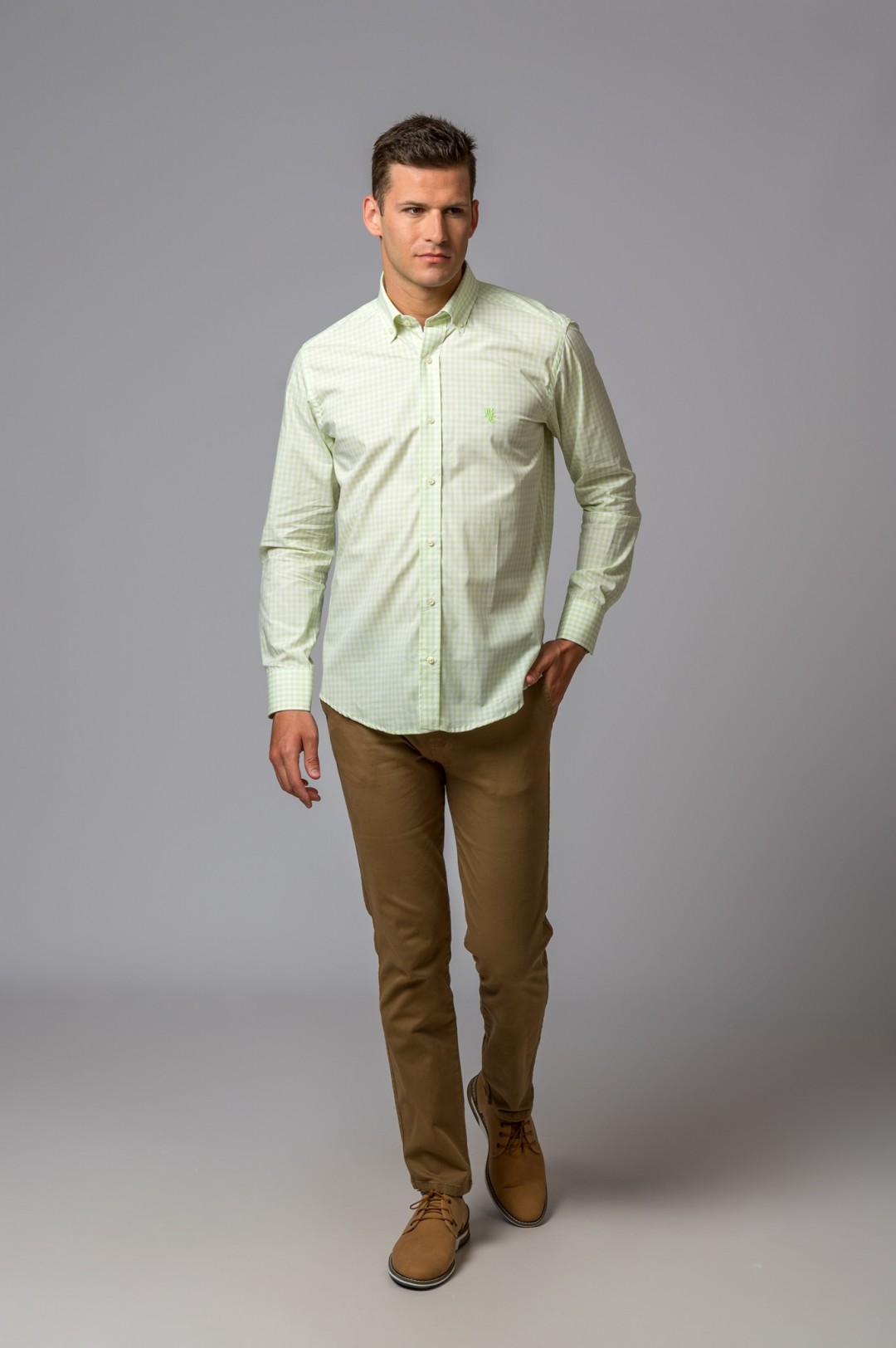 CAMISA XADREZ VERDE-LIMÃO