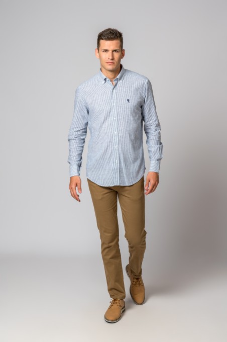 CAMISA RAYA AZUL MARINO