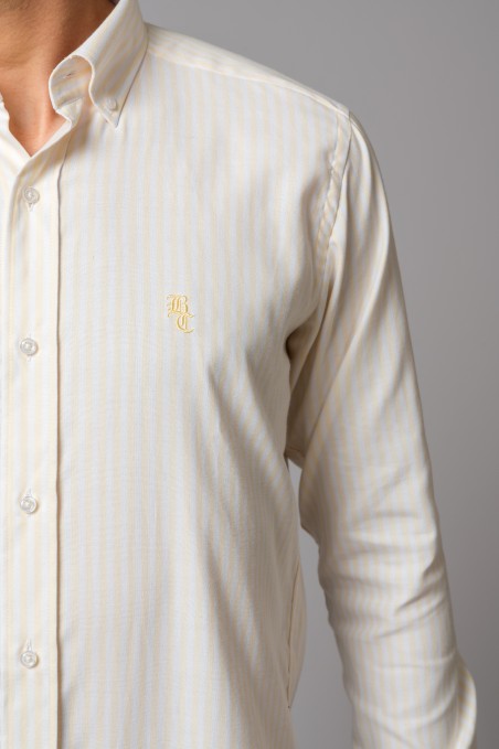 CAMISA RAYA AMARILLO PASTEL