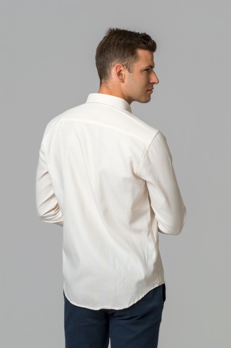 CAMISA RAYA AMARILLO PASTEL