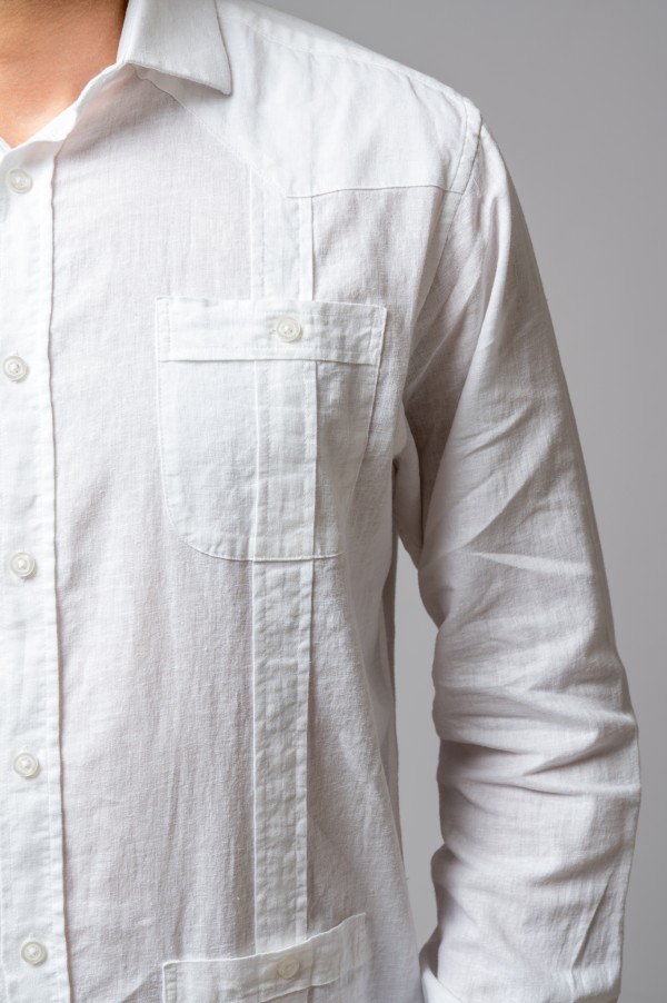 WHITE GUAYABERA SHIRT 2