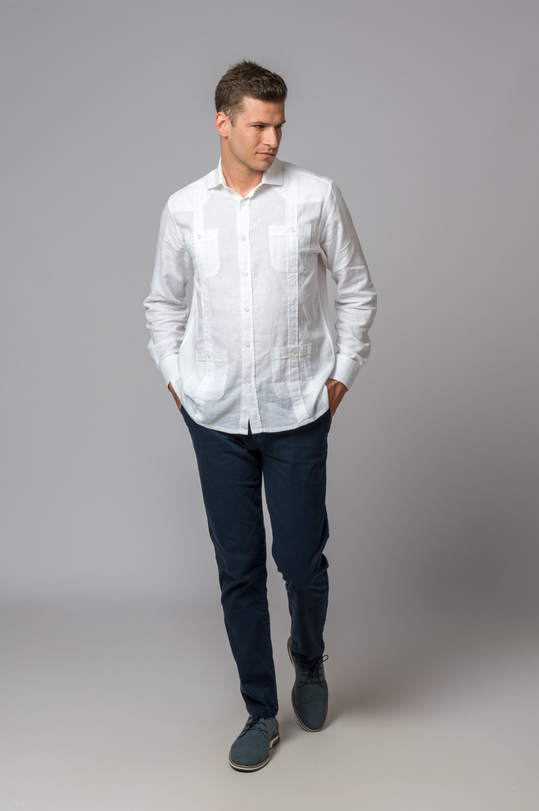 CAMISA GUAYABERA BLANCA