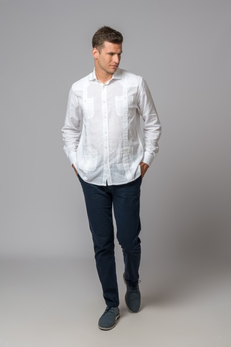 CAMISA GUAYABERA BRANCA