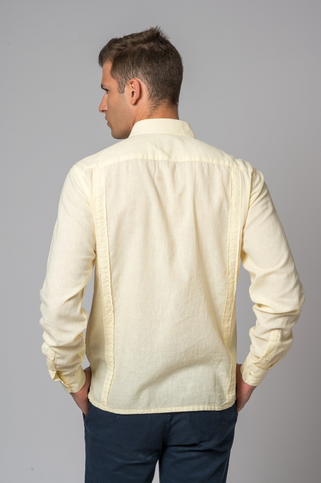 CAMISA GUAYABERA AMARILLA