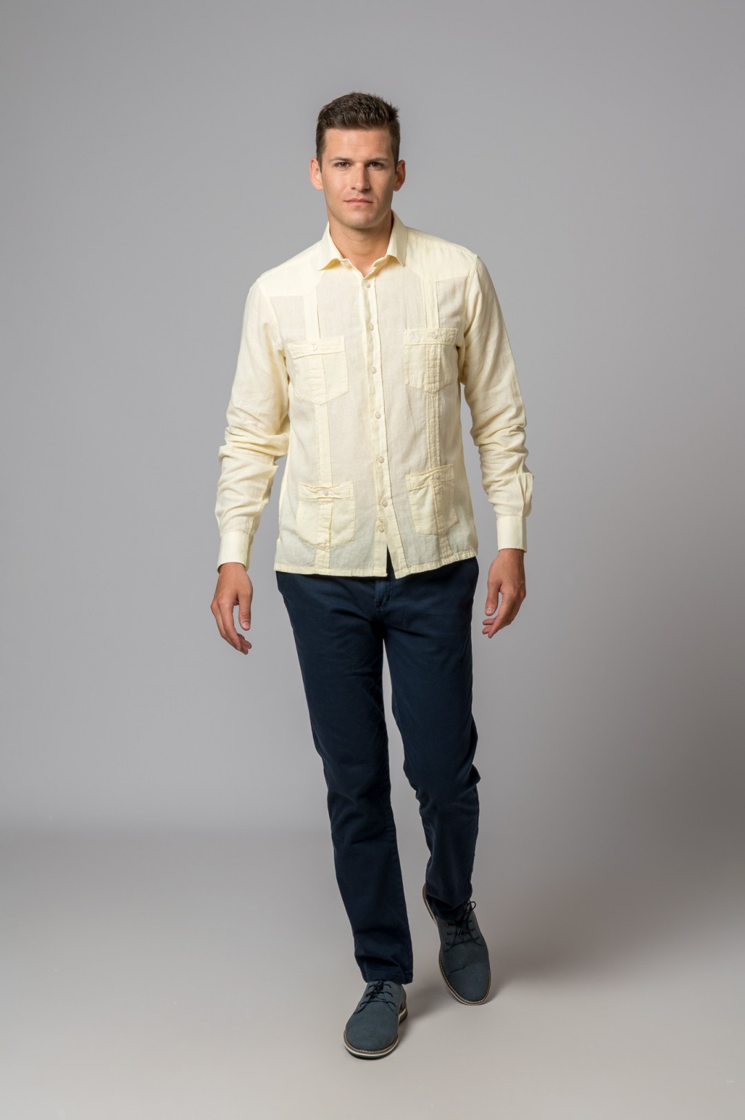 CHEMISE JAUNE GUAYABERA