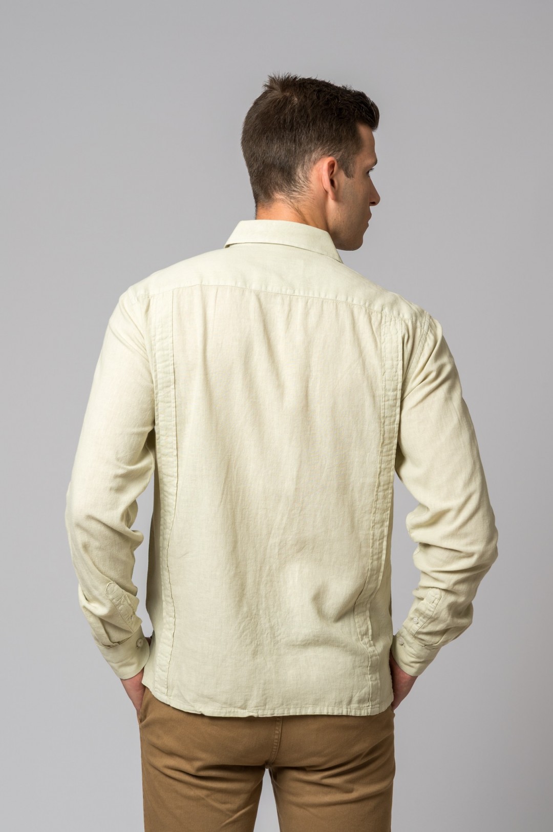 CAMISA GUAYABERA PIEDRA