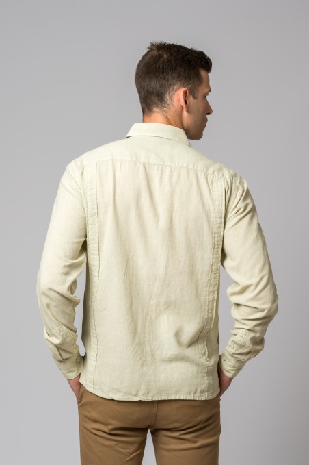 STONE GUAYABERA SHIRT