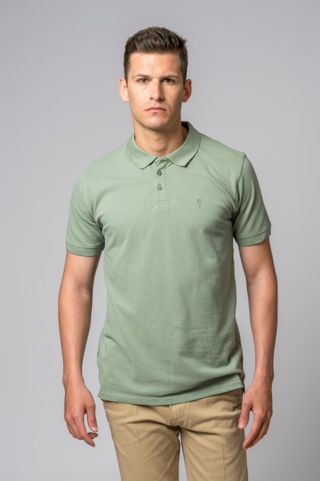POLO BRITANNIQUE VERT KAKI CLAIR