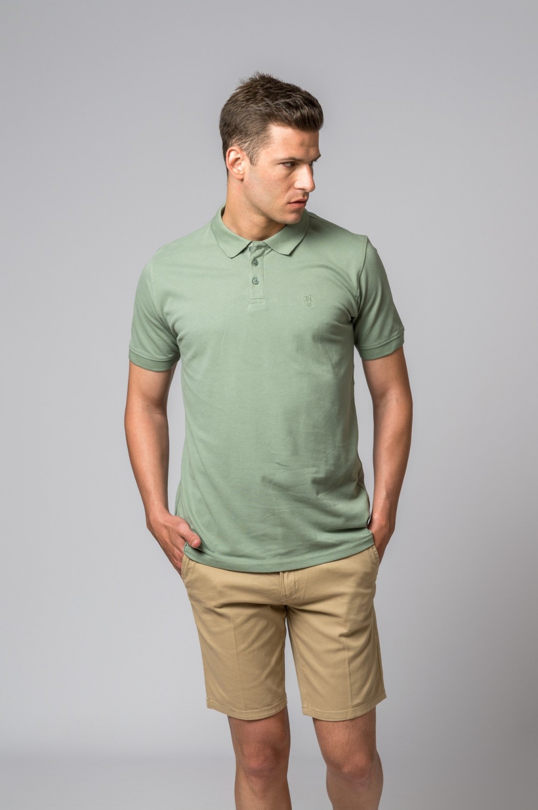 BRITISH POLO SHIRT LIGHT KHAKI GREEN