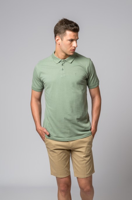 POLO BRITANNIQUE VERT KAKI CLAIR