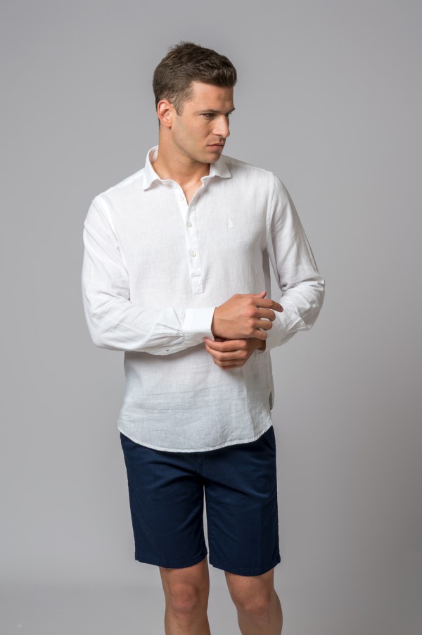 CAMISA POLERA BLANCA BRITISH