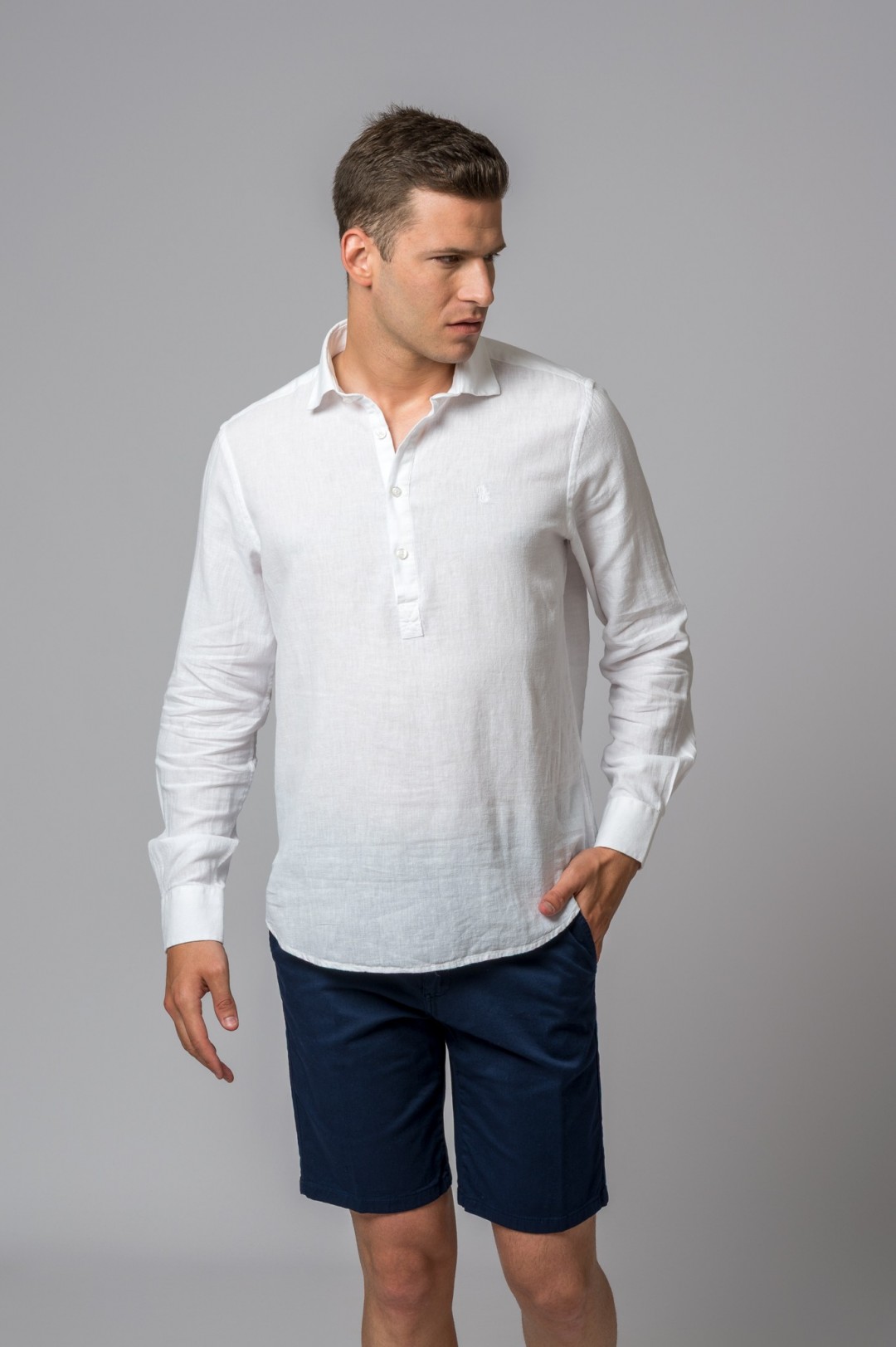 CAMISA POLERA BLANCA BRITISH