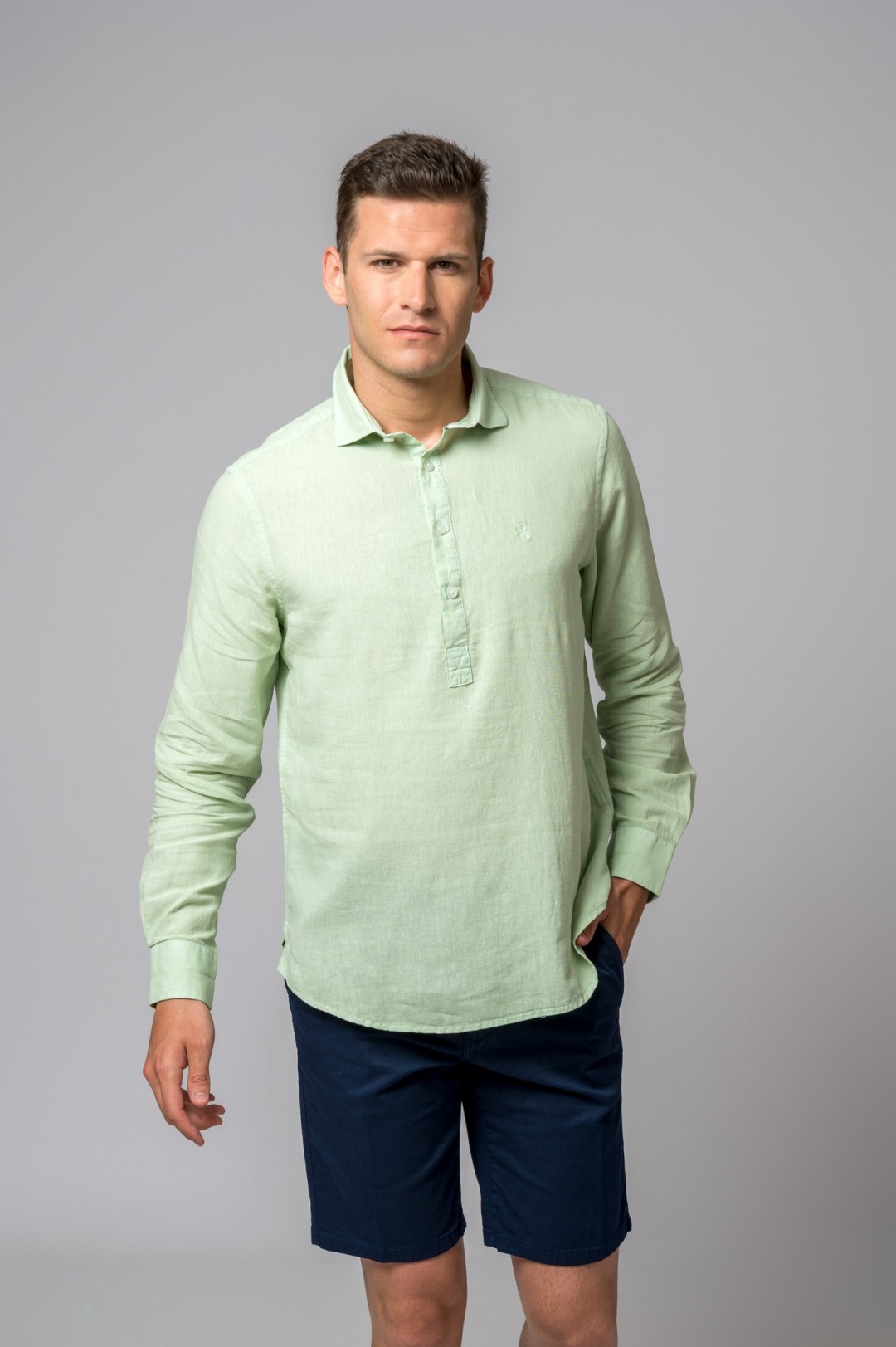 CAMISA POLERA VERDE AGUA BRITISH